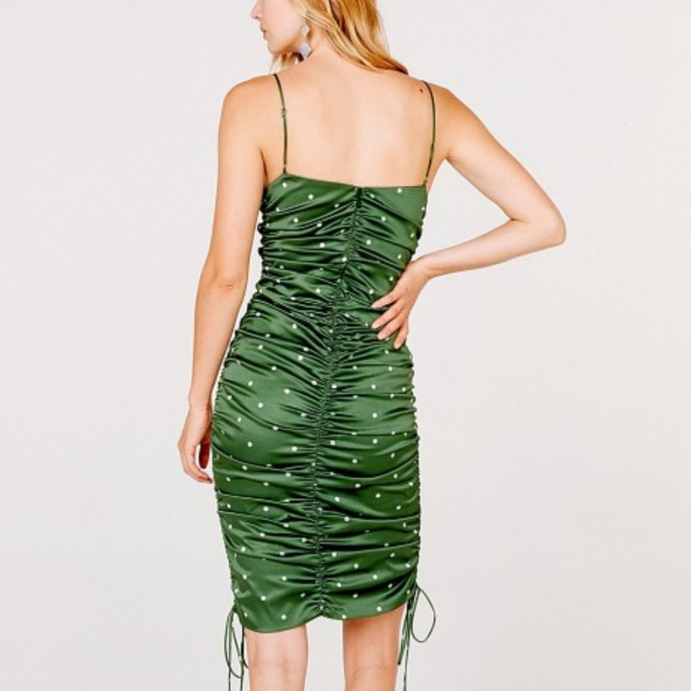 Paula Ruched Dress Juniper - Picture 3 of 5